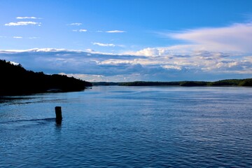 Scenic view sailing the River