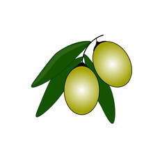 green olives with leaves