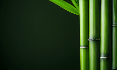 Obraz premium Green Bamboo Background | Peaceful Nature-Themed Texture for Fresh and Calming Visual Appeal