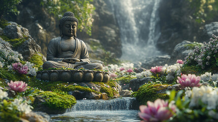 bodhisattva lord buddha statue monk meditating buddhism culture religion