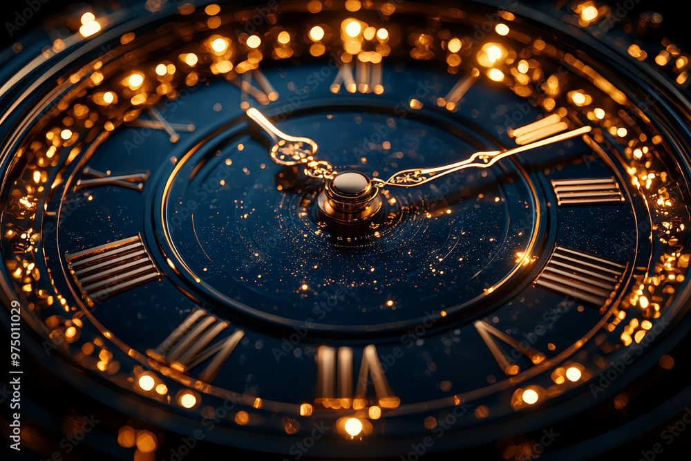 Poster a clock with its hands moving in a continuous circular motion, symbolizing the relentless passage of