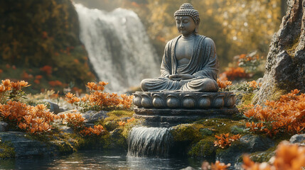 bodhisattva lord buddha statue monk meditating buddhism culture religion