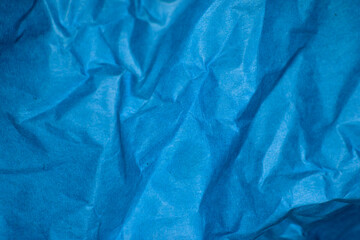 Blue Paper Bag Crumpled and Creased for Background