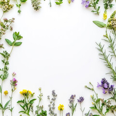 Fototapeta premium colorful flowers on the white background 