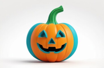 3d pumpkin model, Halloween, 3d cartoon illustration