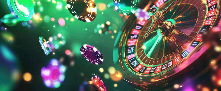 roulette game in the casino graphic design pattern background 