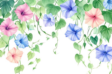 Fototapeta premium Abstract flower blooming design. Pattern with floral seamless. Grunge textured abstract art vector with flower and plants in watercolor style.