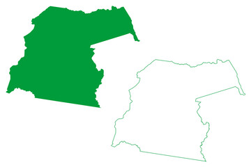 Ibicuitinga municipality (Ceará state, Municipalities of Brazil, Federative Republic of Brazil) map vector illustration, scribble sketch Ibicuitinga map