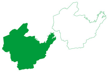 Iguatu municipality (Ceará state, Municipalities of Brazil, Federative Republic of Brazil) map vector illustration, scribble sketch Iguatu map