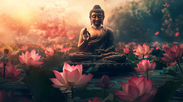 bodhisattva lord buddha statue monk meditating buddhism culture religion