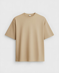 Khaki Relaxed Fit T-Shirt Mockup | Casual Apparel Design for Comfortable and Stylish Fashion