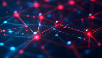 Abstract Glowing Neural Network on Medical Light Blue Background for Complex Data