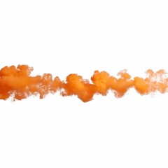 Fototapeta premium Set of orange smoke explosions on a white background