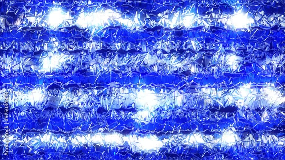 Poster geometric background of triangles. blue foil. blue and white background with many small triangles. c