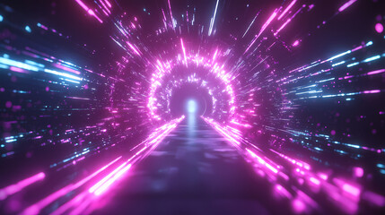 Obraz premium Energy flow in lightspeed transmission