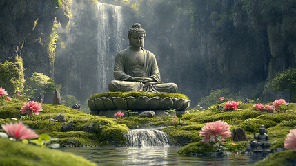 bodhisattva lord buddha statue monk meditating buddhism culture religion