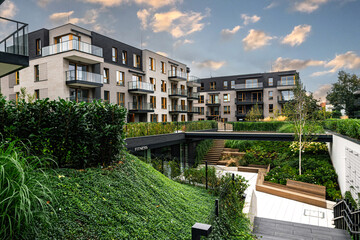 New houses construction in Europe. Residential house development