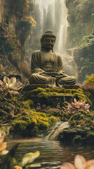 bodhisattva lord buddha statue monk meditating buddhism culture religion