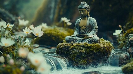 bodhisattva lord buddha statue monk meditating buddhism culture religion
