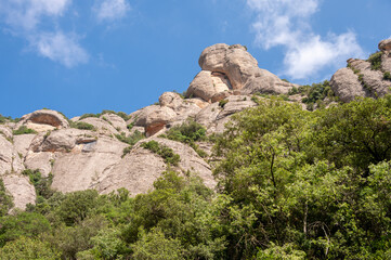 Fototapeta premium Rock formations at Montserrat in Spain near Barcelona.