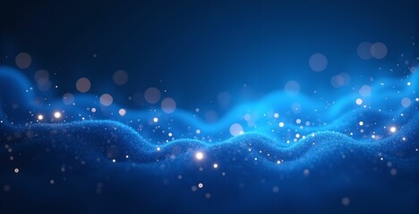 Fototapeta premium Blue bokeh background