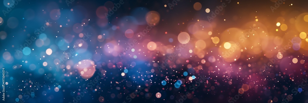 Poster abstract colorful bokeh lights background