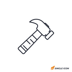 Hammer icon vector illustration. Hammer symbol isolated on white background