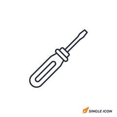 screwdriver icon vector illustration. screwdriver symbol isolated on white background