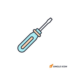 Fototapeta premium screwdriver icon vector illustration. screwdriver symbol isolated on white background