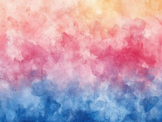 Fototapeta premium A vibrant watercolor background blending shades of pink, orange, and blue, perfect for creative projects and designs.