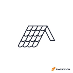 roof icon vector illustration. roof symbol isolated on white background