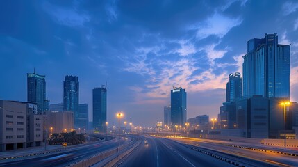 Obraz premium KAFD Buildings in Riyadh. AI generated illustration