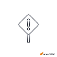 warning icon vector illustration. warning symbol isolated on white background