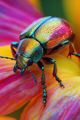 Naklejka premium bug on a leaf