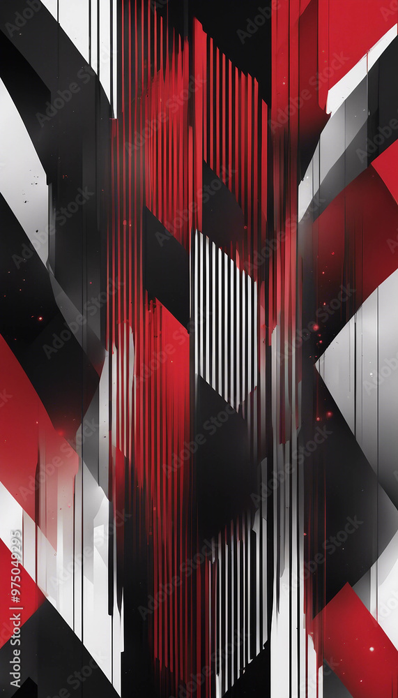 Poster design a sleek and modern abstract vector background featuring geometric elements in black and red v