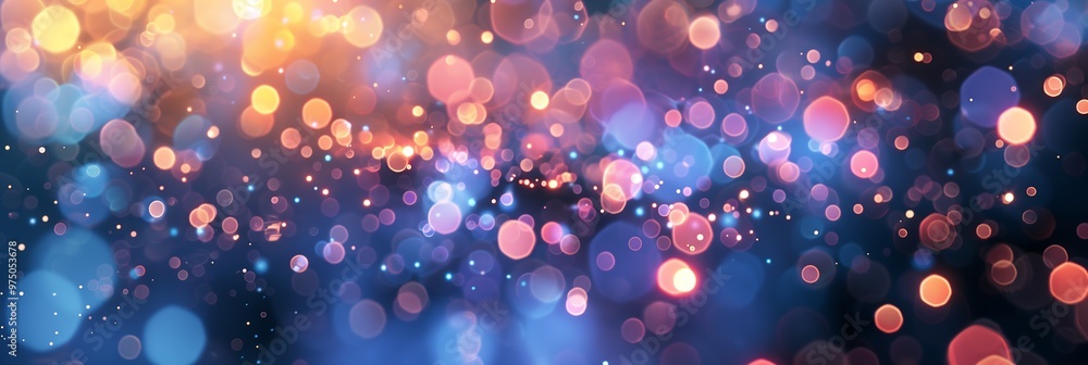 Aufkleber abstract bokeh background with colorful lights