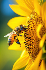 Biene auf Sonnenblume