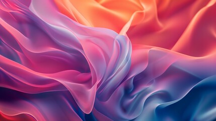Obraz premium Abstract colorful fabric texture with pink, blue, and orange gradient