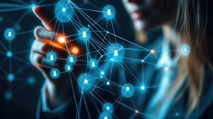 HR Network Structure. AI generated illustration