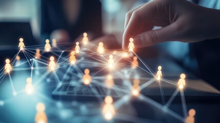 HR Network Structure. AI generated illustration