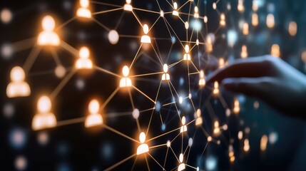 HR Network Structure. AI generated illustration