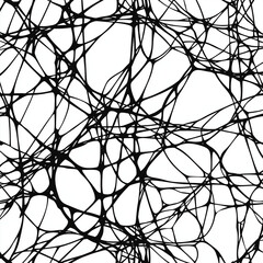 Fototapeta premium Intricate Tangled Web Pattern Vector Background