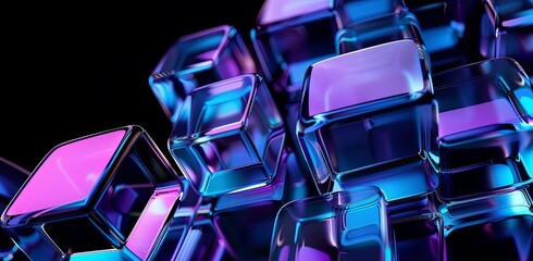 fondo abstracto cubos de cristal. futurista