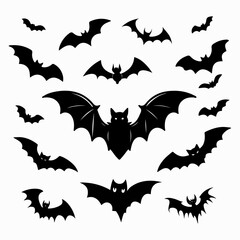 Halloween Bat Vector Silhouette  Free Scalable Bat Designs for Halloween.ai