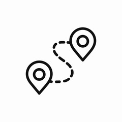 navigation path pin icon sign vector