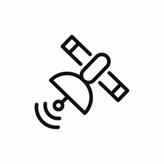 satellite space icon sign vector