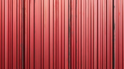 Red Metal Roof Siding Illustration. AI generated illustration
