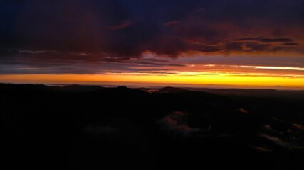 beautiful sunset over the mountains