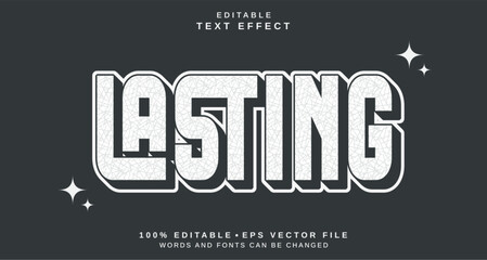 Editable text style effect - Lasting text style theme.