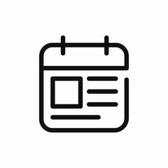 agenda note notepad icon sign vector